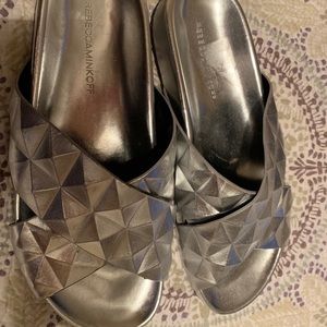 Rebecca Minkoff of metallic slides